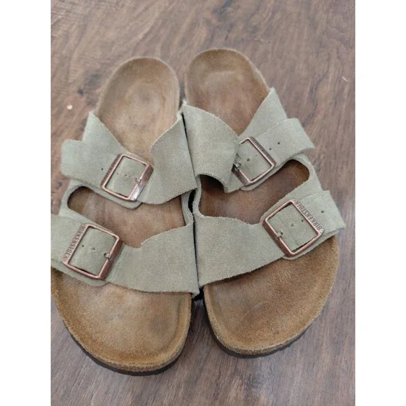 Birkenstock Arizona Suede Soft Footbed Sandals Women's Sz 40EU 9US Regul - Picture 9 of 13